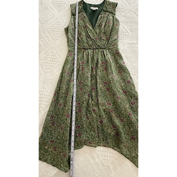 VTG Y2K Silk Handkerchief Hem Floral Dress Sz 0 Fairy Feminine Romantic - Picture 15 of 15